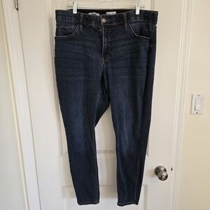 Ava & Viv Plus Size High Rise Skinny Women's Dark Wash Jeans Size 18